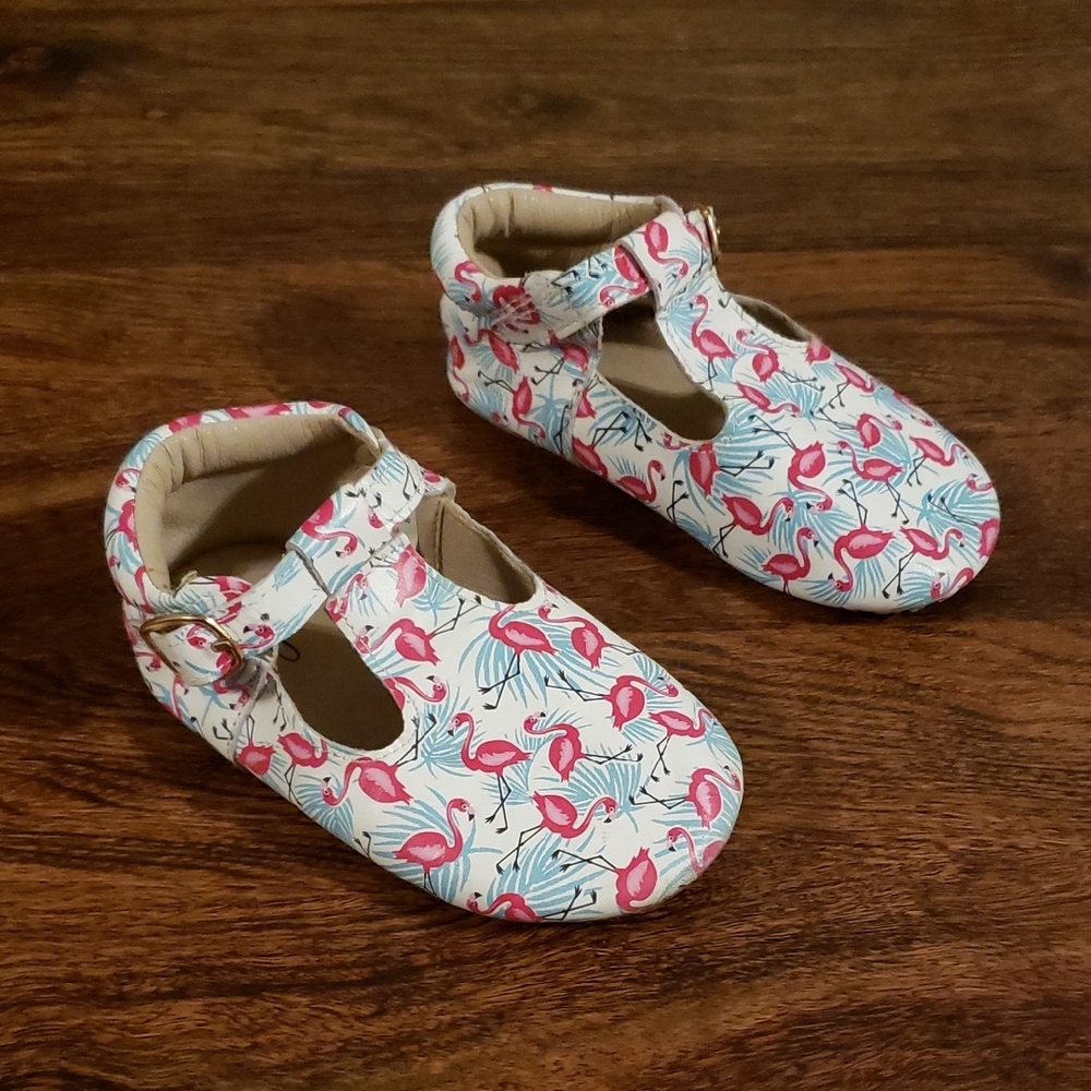Monkey Feet Pink Flamingo Kids Shoes 2-3YR